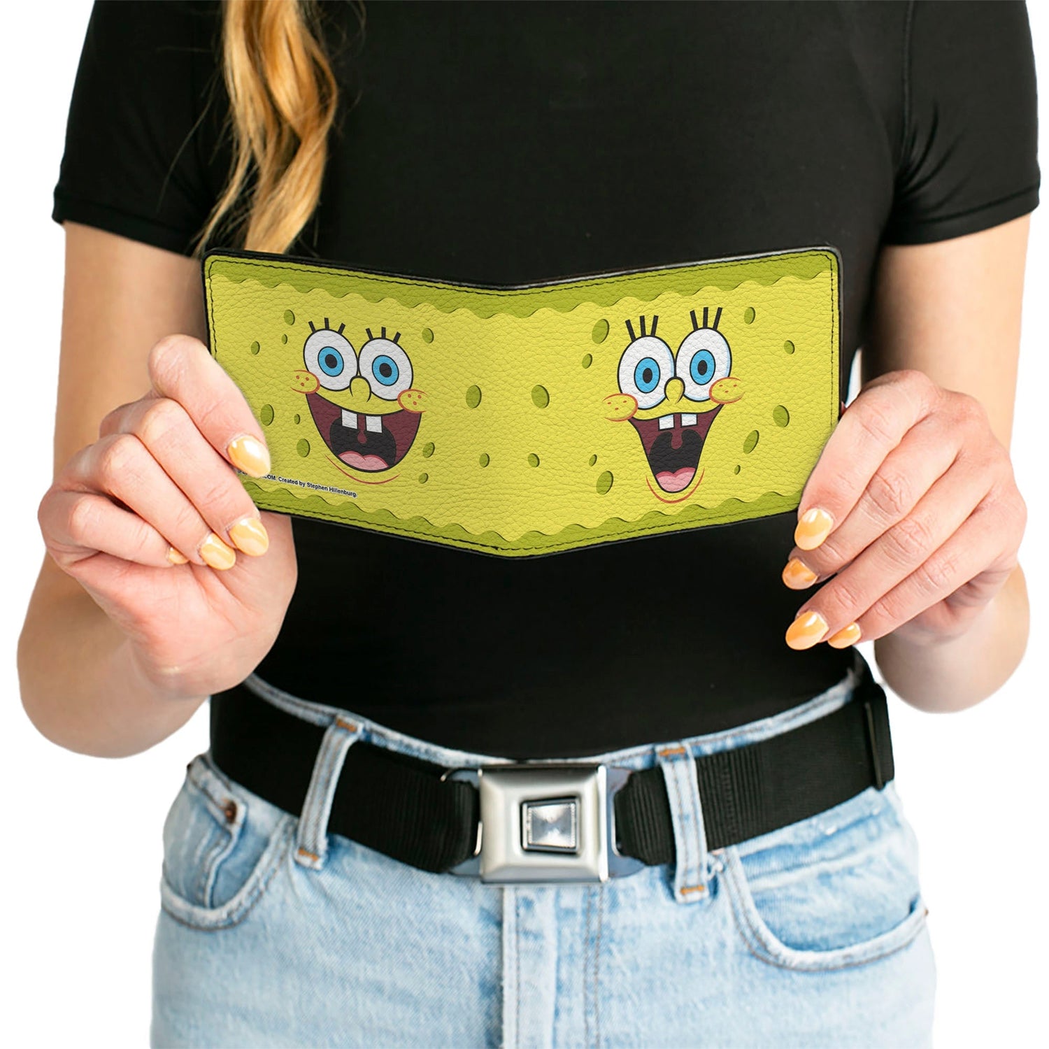 SpongeBob SquarePants Bi - Fold Wallet 2 - Expressions Yellow - Paramount Shop