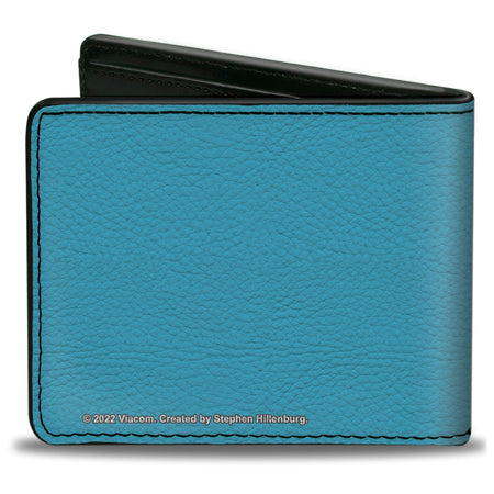 SpongeBob SquarePants Bi - Fold Wallet BARNACLES Pose Men's Blue - Paramount Shop