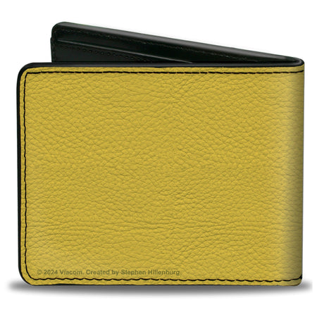 SpongeBob SquarePants Bi - Fold Wallet Eye Balls Close - Up Men's Yellow - Paramount Shop