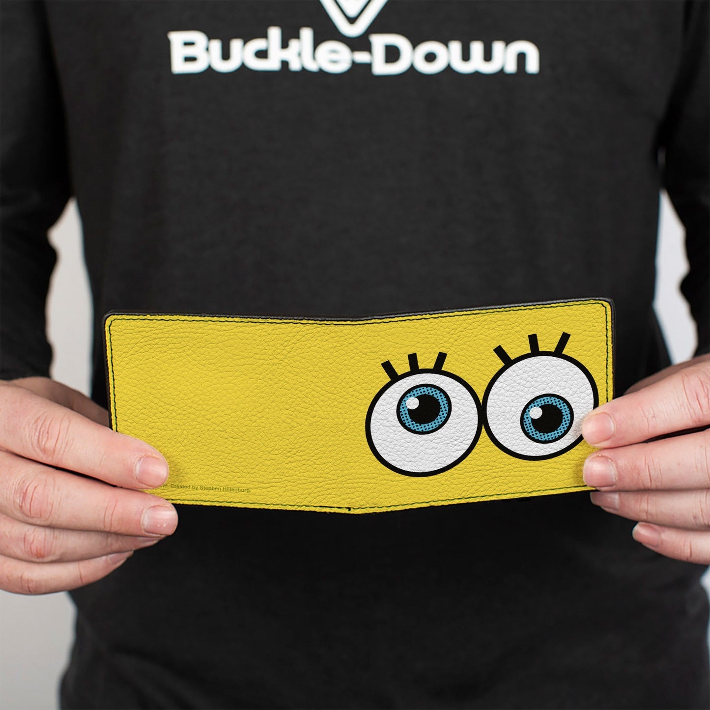 SpongeBob SquarePants Bi - Fold Wallet Eye Balls Close - Up Men's Yellow - Paramount Shop