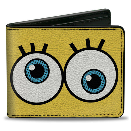 SpongeBob SquarePants Bi - Fold Wallet Eye Balls Close - Up Men's Yellow - Paramount Shop