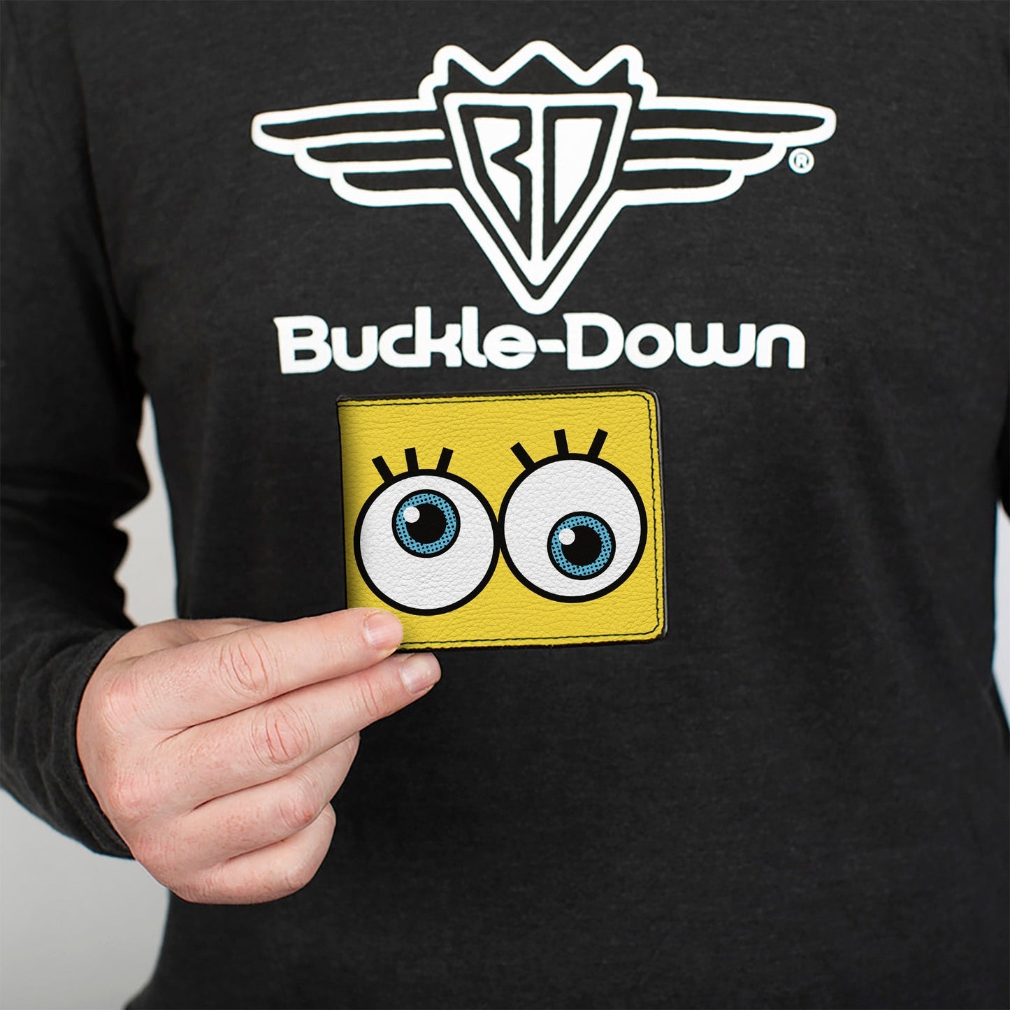 SpongeBob SquarePants Bi - Fold Wallet Eye Balls Close - Up Men's Yellow - Paramount Shop