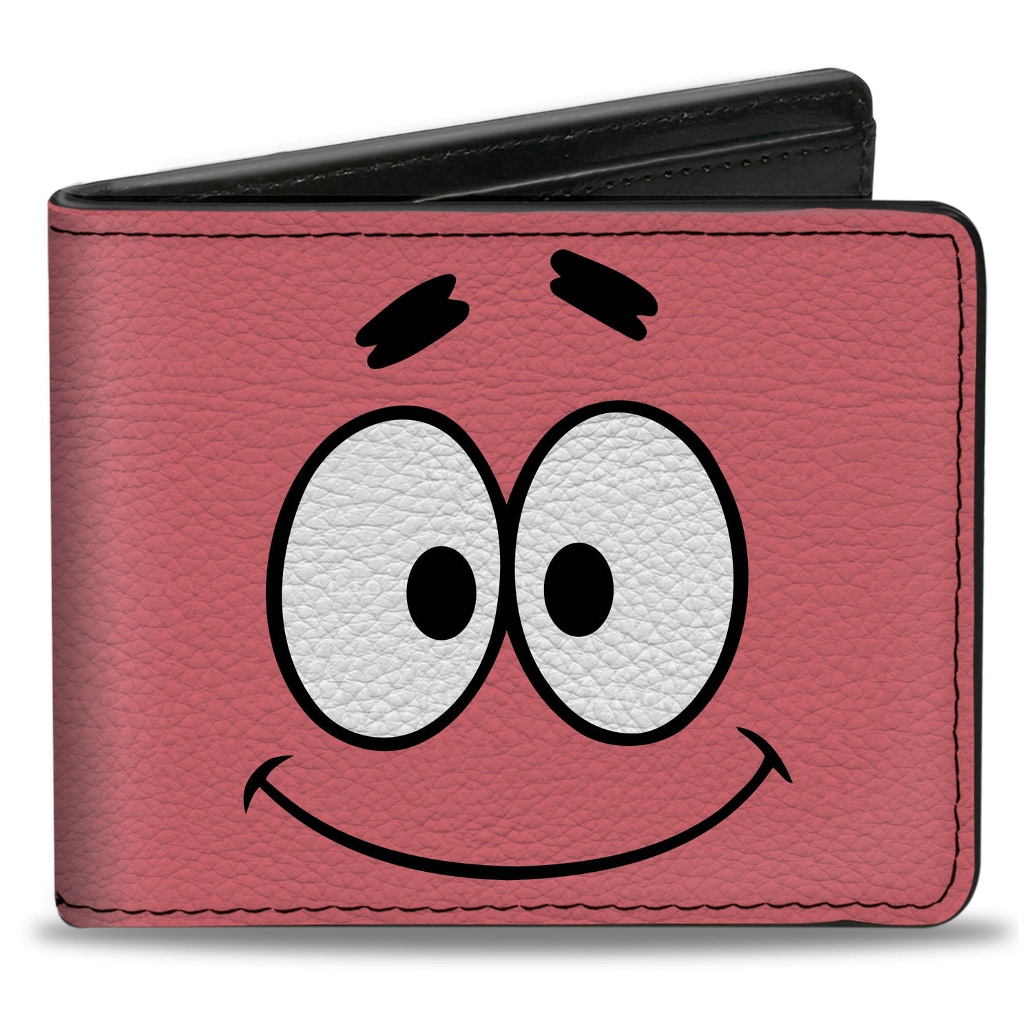 SpongeBob SquarePants Bi - Fold Wallet Patrick Star TARTAR SAUCE Face Close - Up Pink - Paramount Shop
