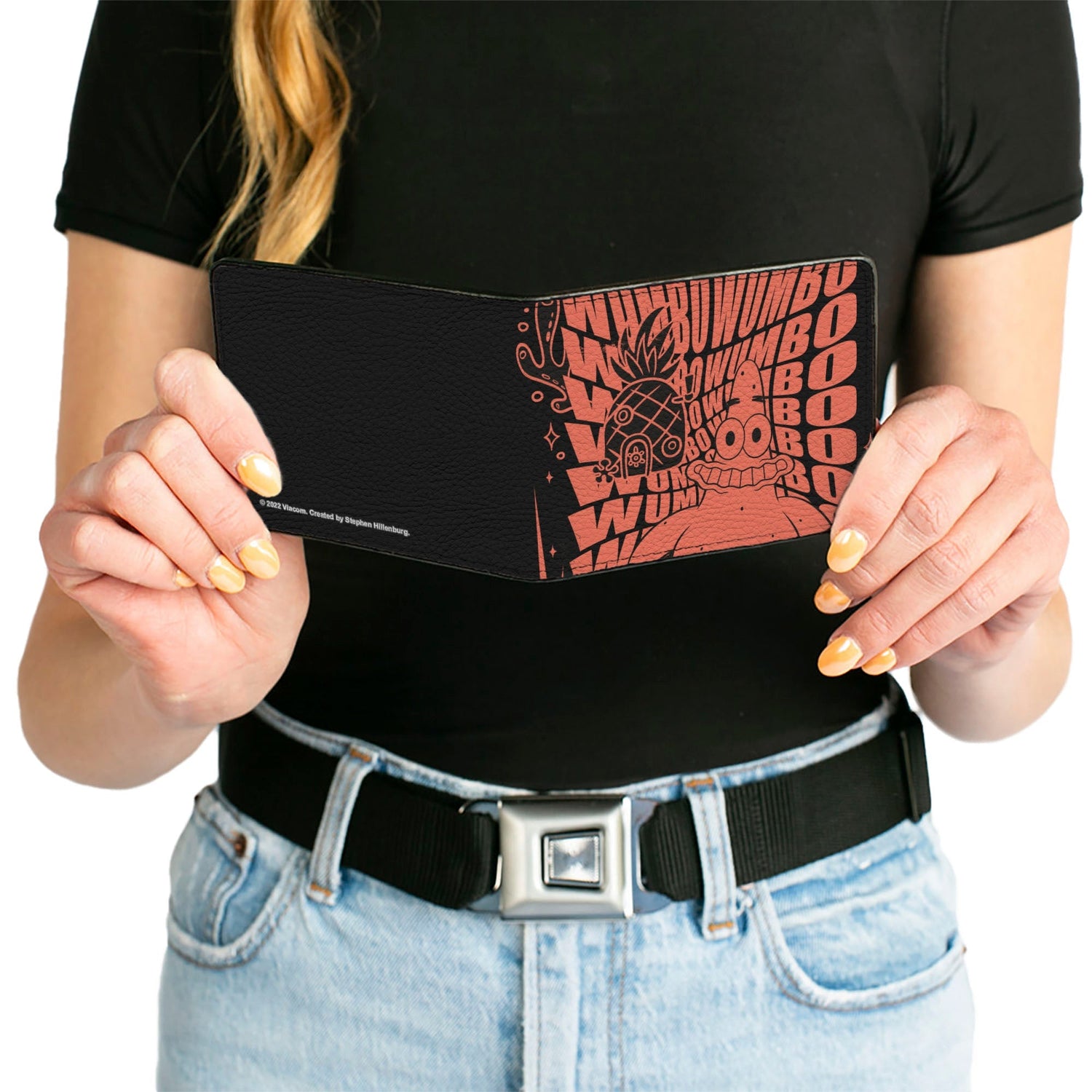 SpongeBob SquarePants Bi - Fold Wallet Patrick Star WUMBO Pose Black/Red - Paramount Shop