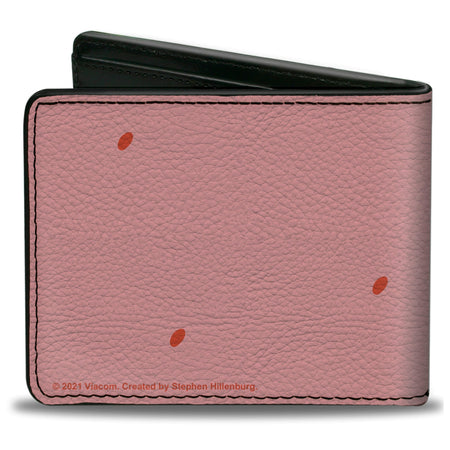SpongeBob SquarePants Bi - Fold Wallet Patrick Starfish Eyes Close - Up Pink - Paramount Shop