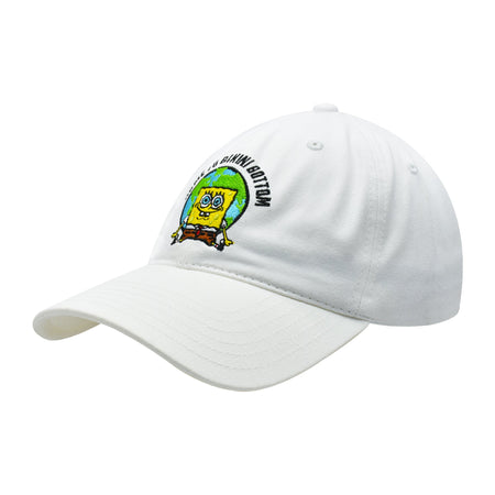 Spongebob Squarepants Dad Hat, Cotton Adult Baseball Cap with Curved Brim - Paramount Shop