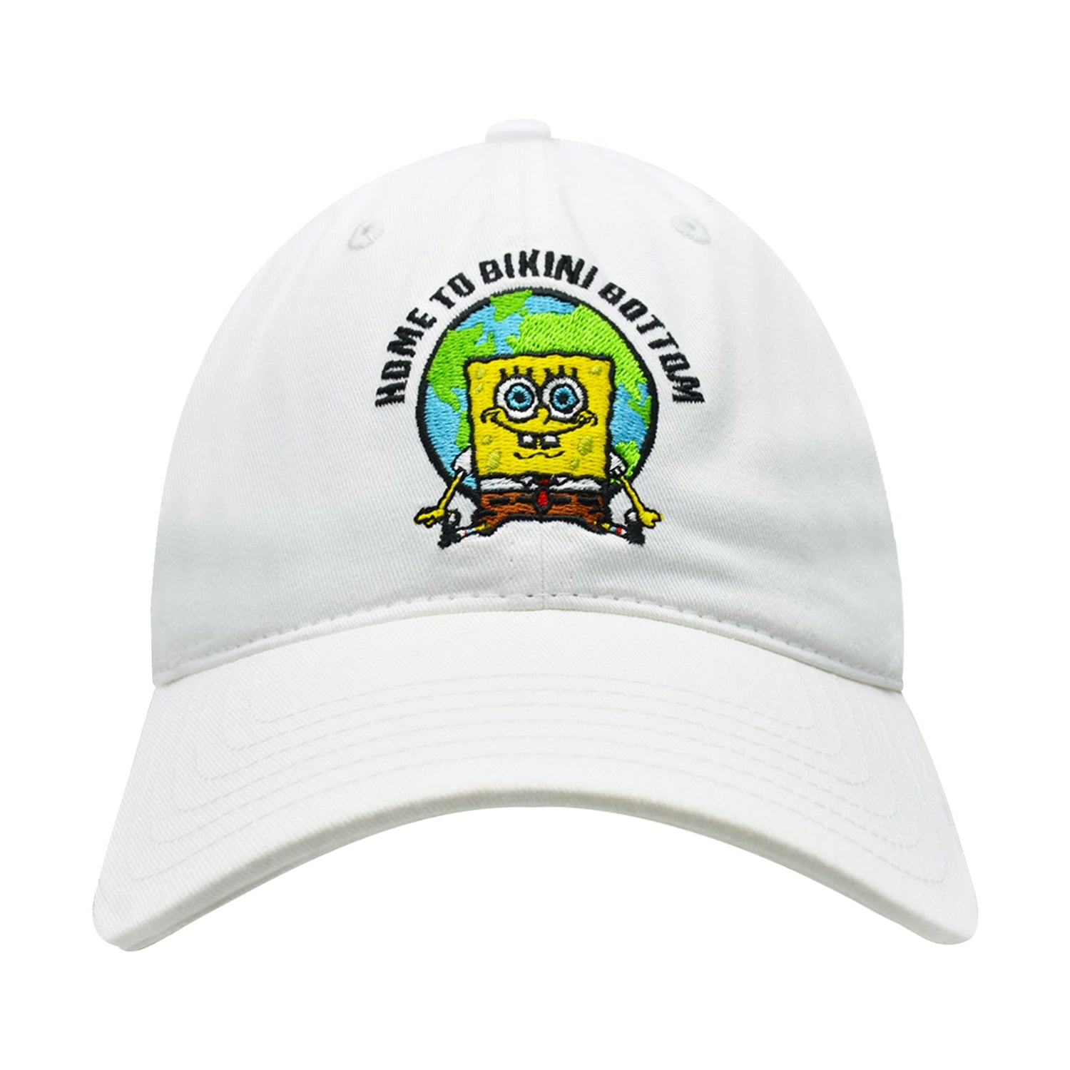 Spongebob Squarepants Dad Hat, Cotton Adult Baseball Cap with Curved Brim - Paramount Shop
