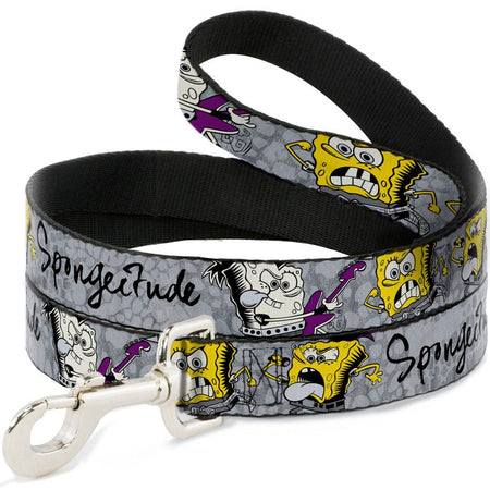 SpongeBob SquarePants Dog Leash 3 - Poses SPONGEITUDE Grays Black - Paramount Shop