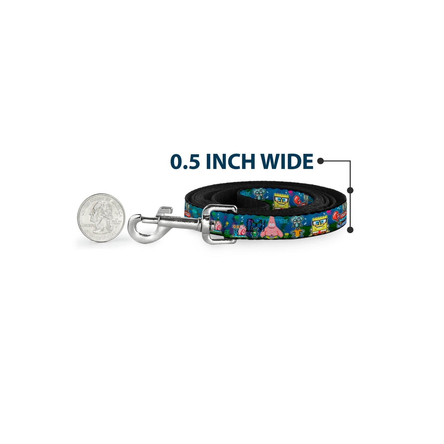 SpongeBob SquarePants Dog Leash 8 - Bit Scene Design - Paramount Shop