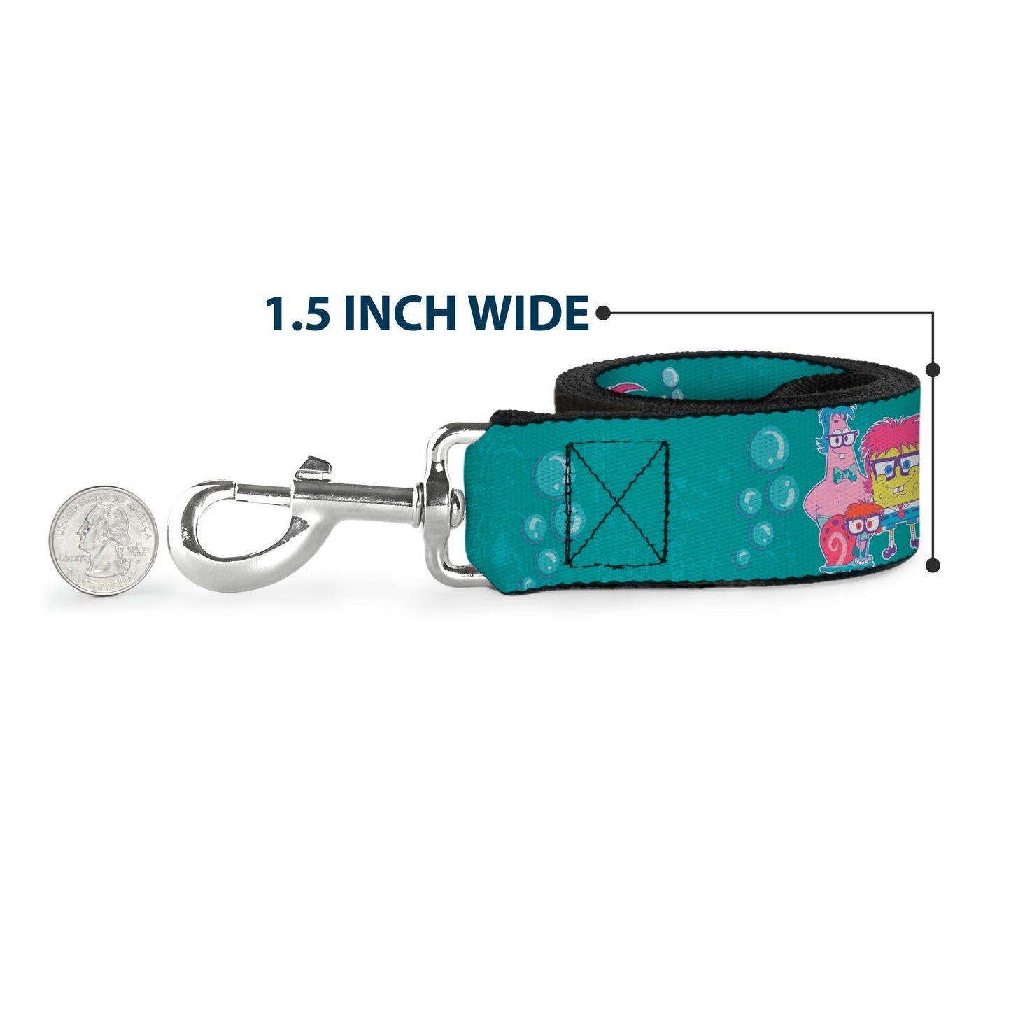 SpongeBob SquarePants Dog Leash Patrick, SpongeBob & Gary Not Normal Aqua - Paramount Shop