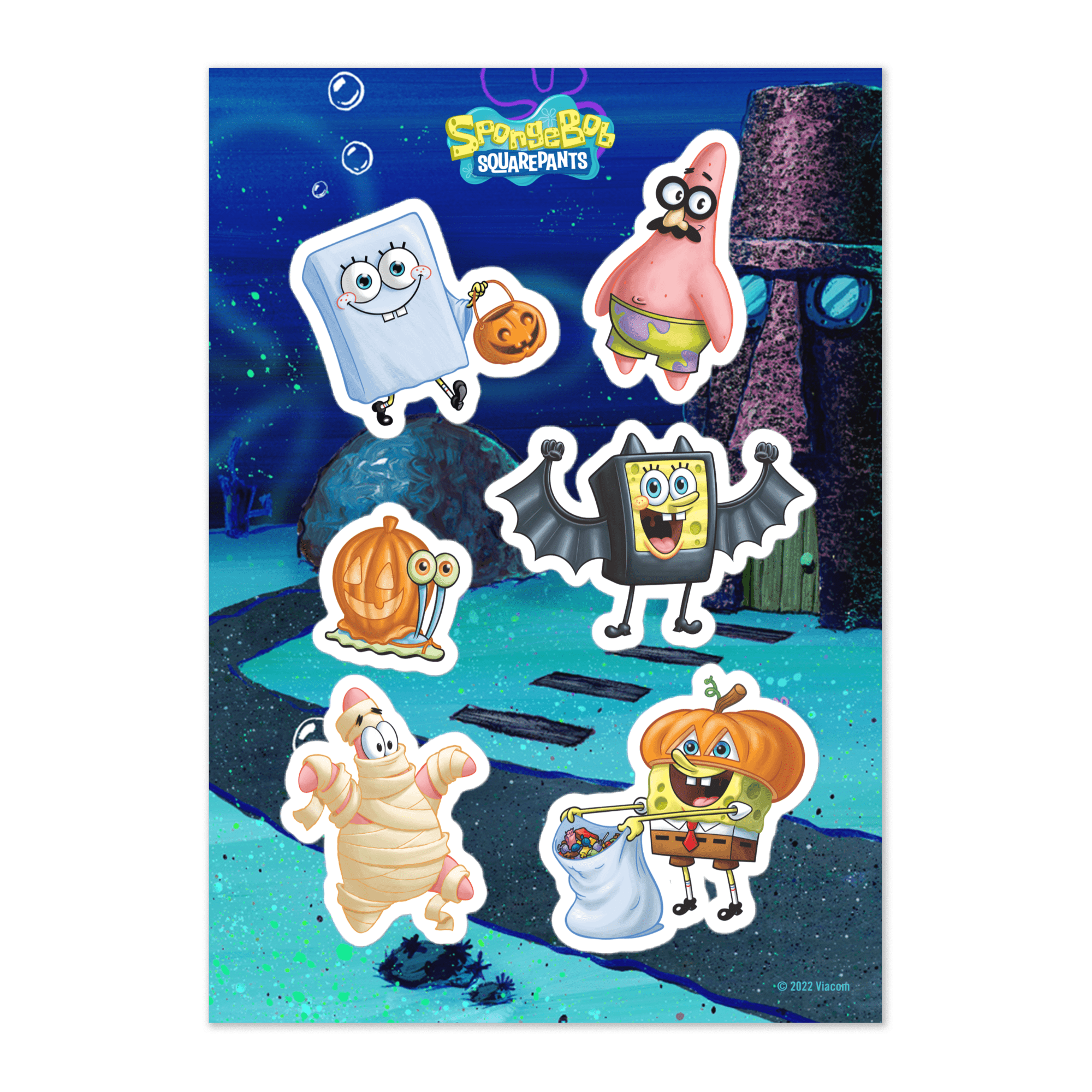 Bob Esponja Halloween Hoja De Pegatinas Kiss Cut Paramount Shop Bob Esponja Halloween Hoja De Pegatinas Kiss Cut Paramount Shop