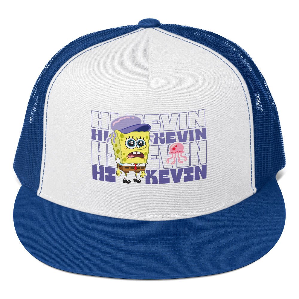 Bob Esponja Pantalones Cuadrados Hi Kevin 5 Panel Trucker Hat bob-esponja-pantalones-cuadrados-hi-kevin-5-panel-trucker-hat