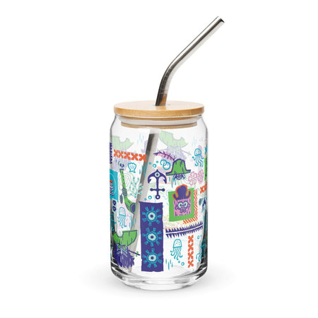 SpongeBob SquarePants Icons Can - Shaped Glass with Lid and Straw - Paramount Shop