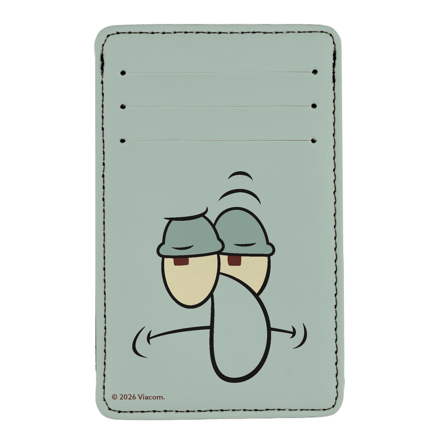 SpongeBob SquarePants ID Card Holder Squidward Tentacles Face Close - Up Light Blue - Paramount Shop