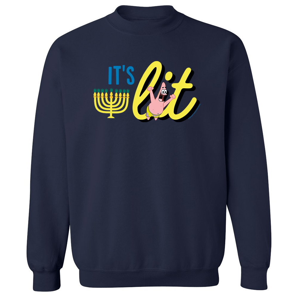 SpongeBob SquarePants It's Lit Fleece Crewneck Sweatshirt