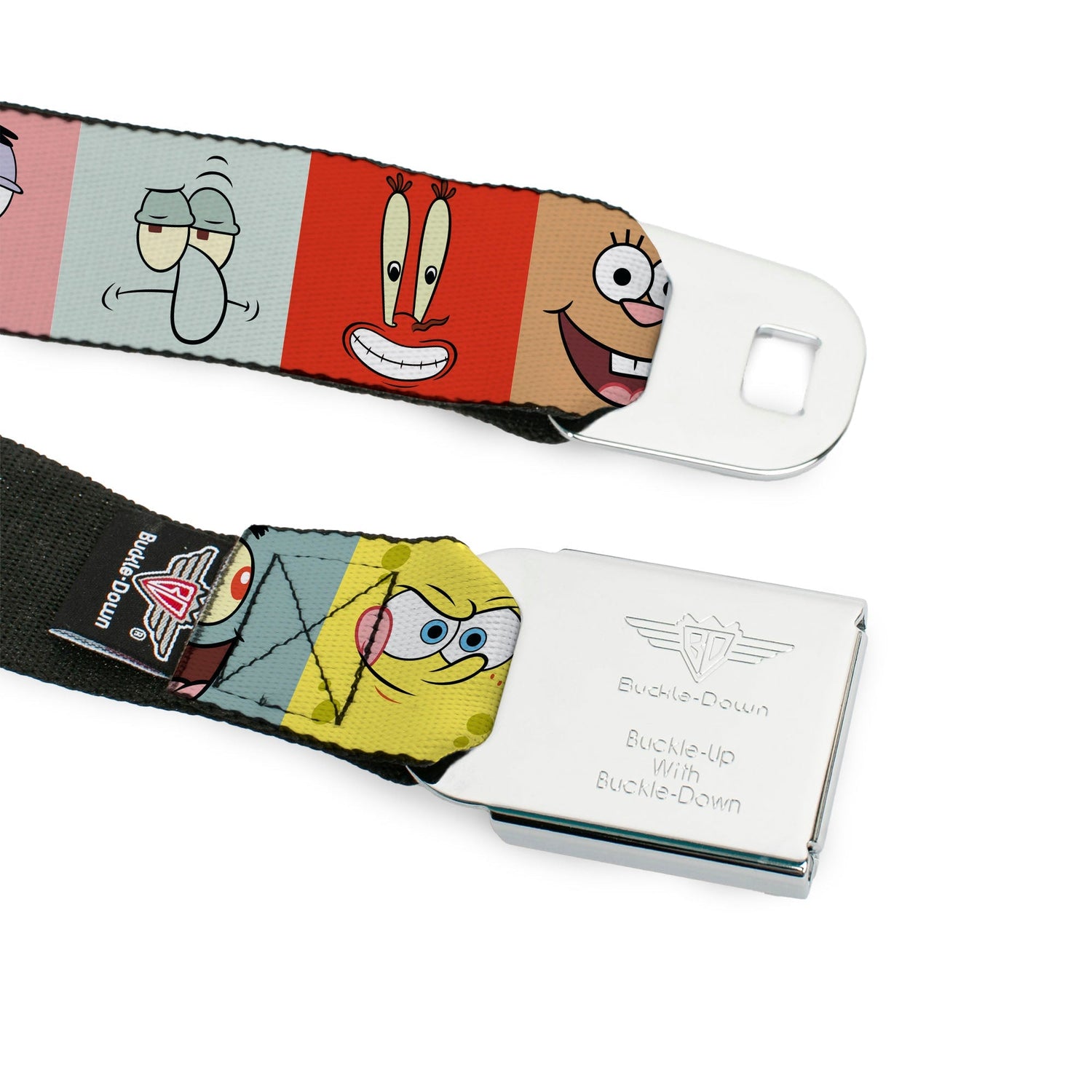 SpongeBob SquarePants Logo Seatbelt Belt Expression Blocks Multi - Color - Paramount Shop