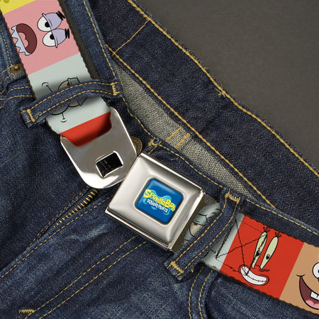 SpongeBob SquarePants Logo Seatbelt Belt Expression Blocks Multi - Color - Paramount Shop