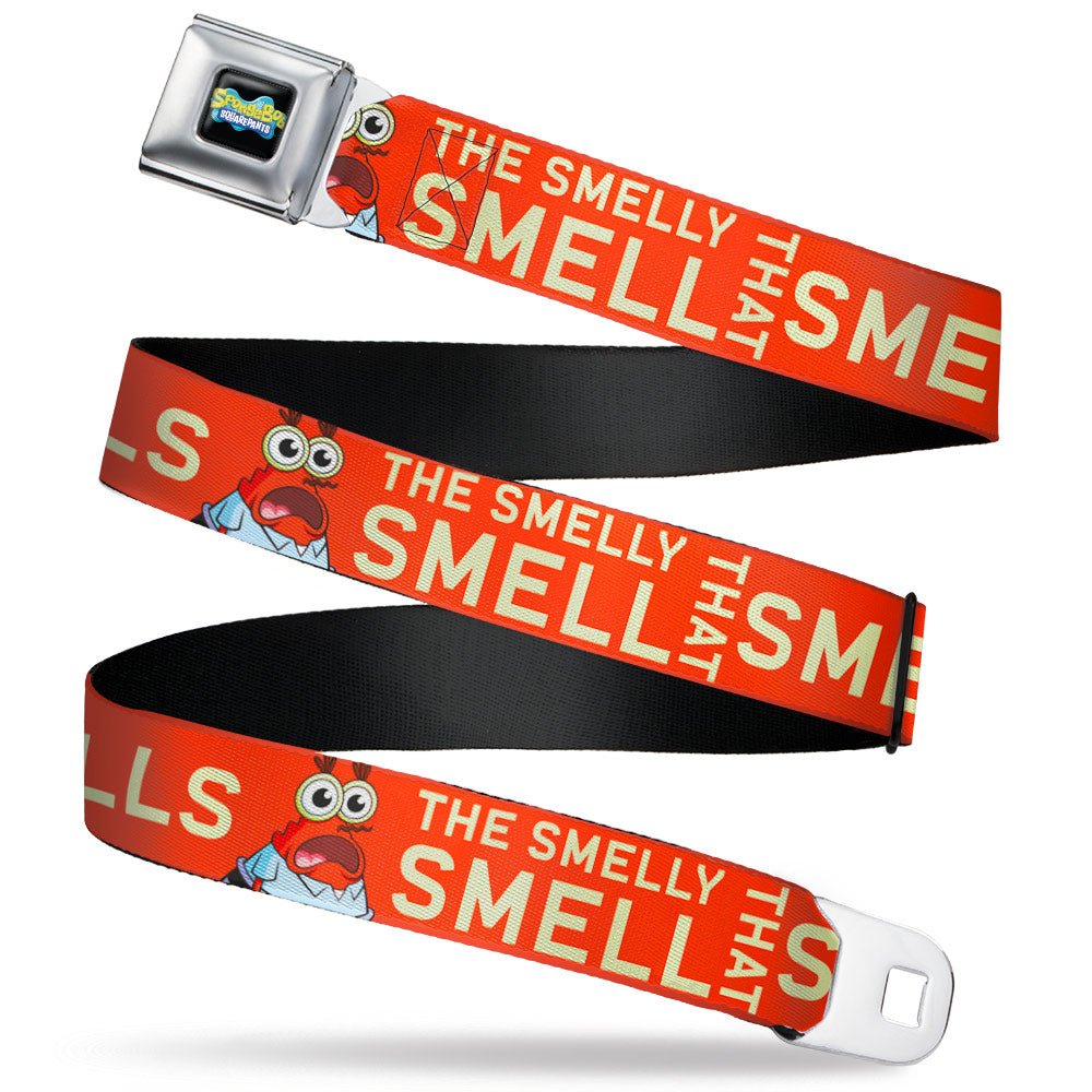 SpongeBob SquarePants Logo Seatbelt Belt Full Color Black/Blues - Paramount Shop