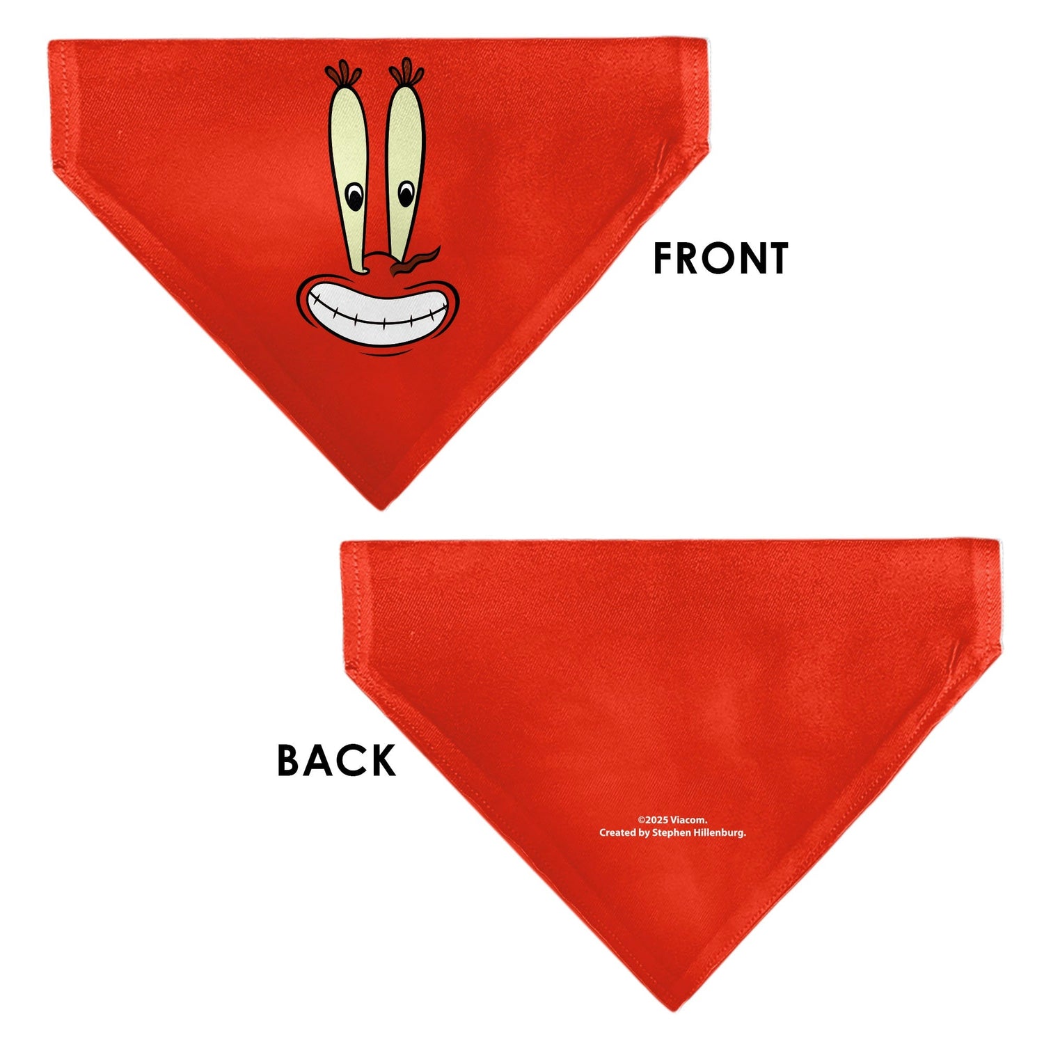 SpongeBob SquarePants Pet Bandana Mr. Krabs Close - Up Red Over - the - Collar - Paramount Shop