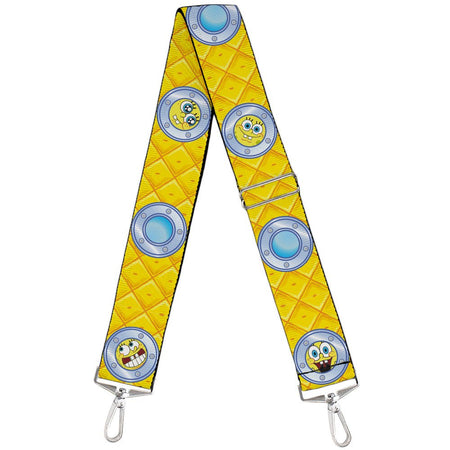 SpongeBob SquarePants Purse Strap Window Expressions Pineapple Adjustable Crossbody Yellow 34 - 62 Inch - Paramount Shop