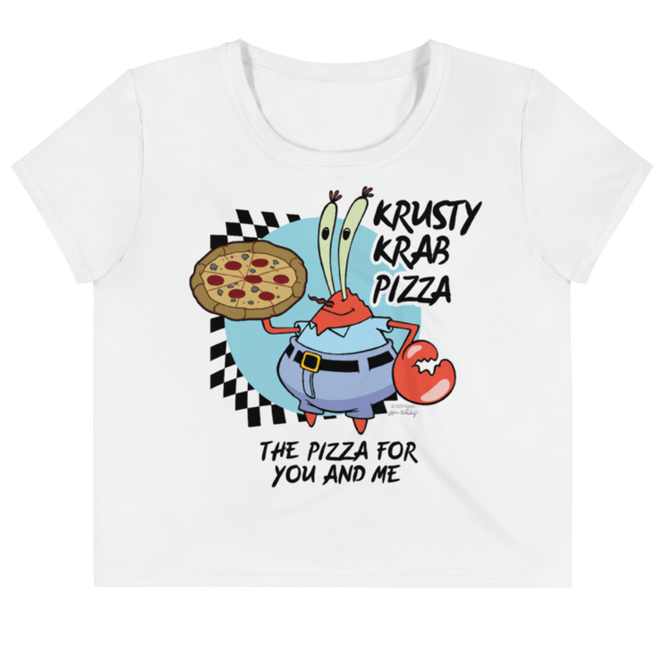 SpongeBob SquarePants The Krusty Krab Pizza Women's All-Over Print Crop ...