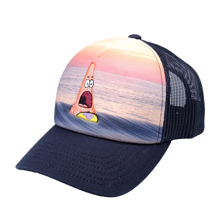 Spongebob Squarepants Trucker Hat, Patrick Star Adjustable Snapback Baseball Cap, Navy Blue, One Size - Paramount Shop