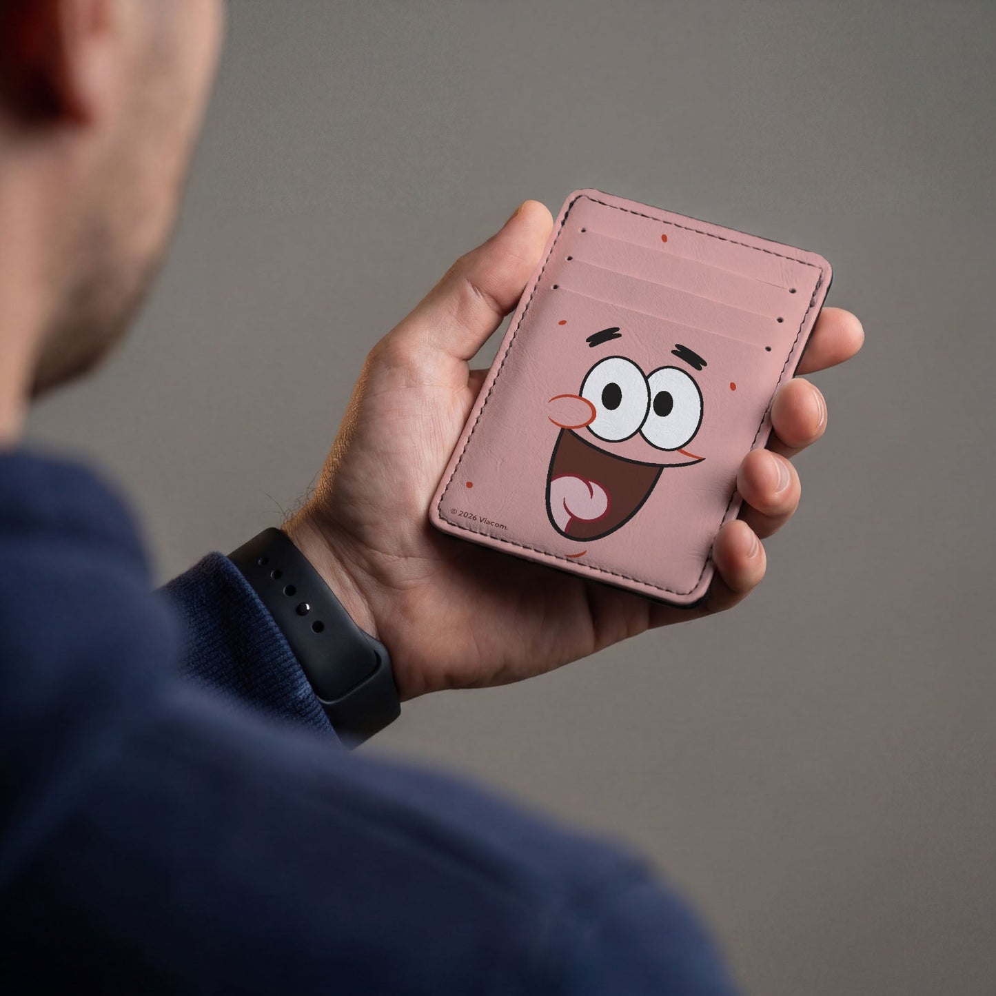 SpongeBob SquarePants Wallet ID Card Holder Patrick Star Face Pink - Paramount Shop