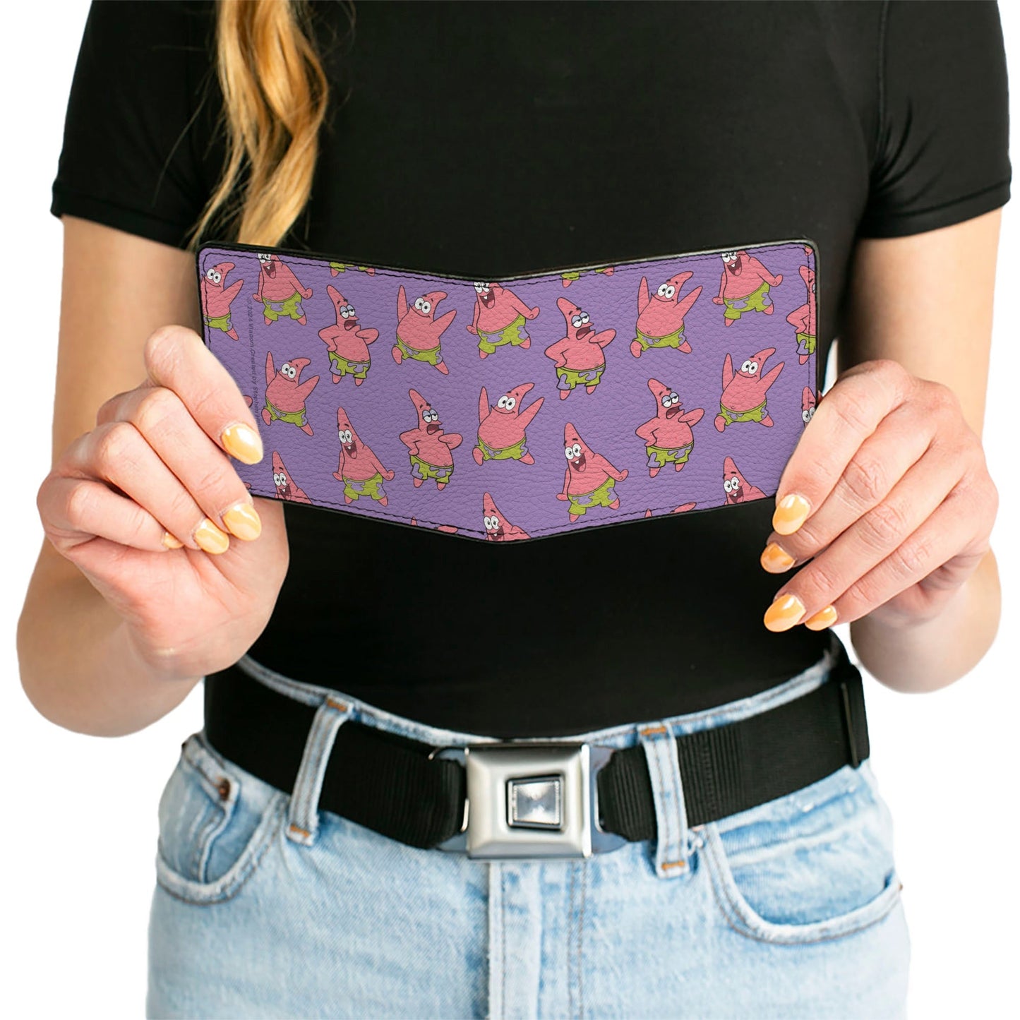 SpongeBob SquarePants Wallet Patrick Star Poses Scattered Vegan Leather Lavender - Paramount Shop