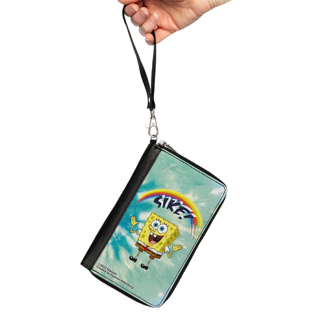 SpongeBob SquarePants Wallet Rainbow SIKE! Pose Blues Zip Around - Paramount Shop