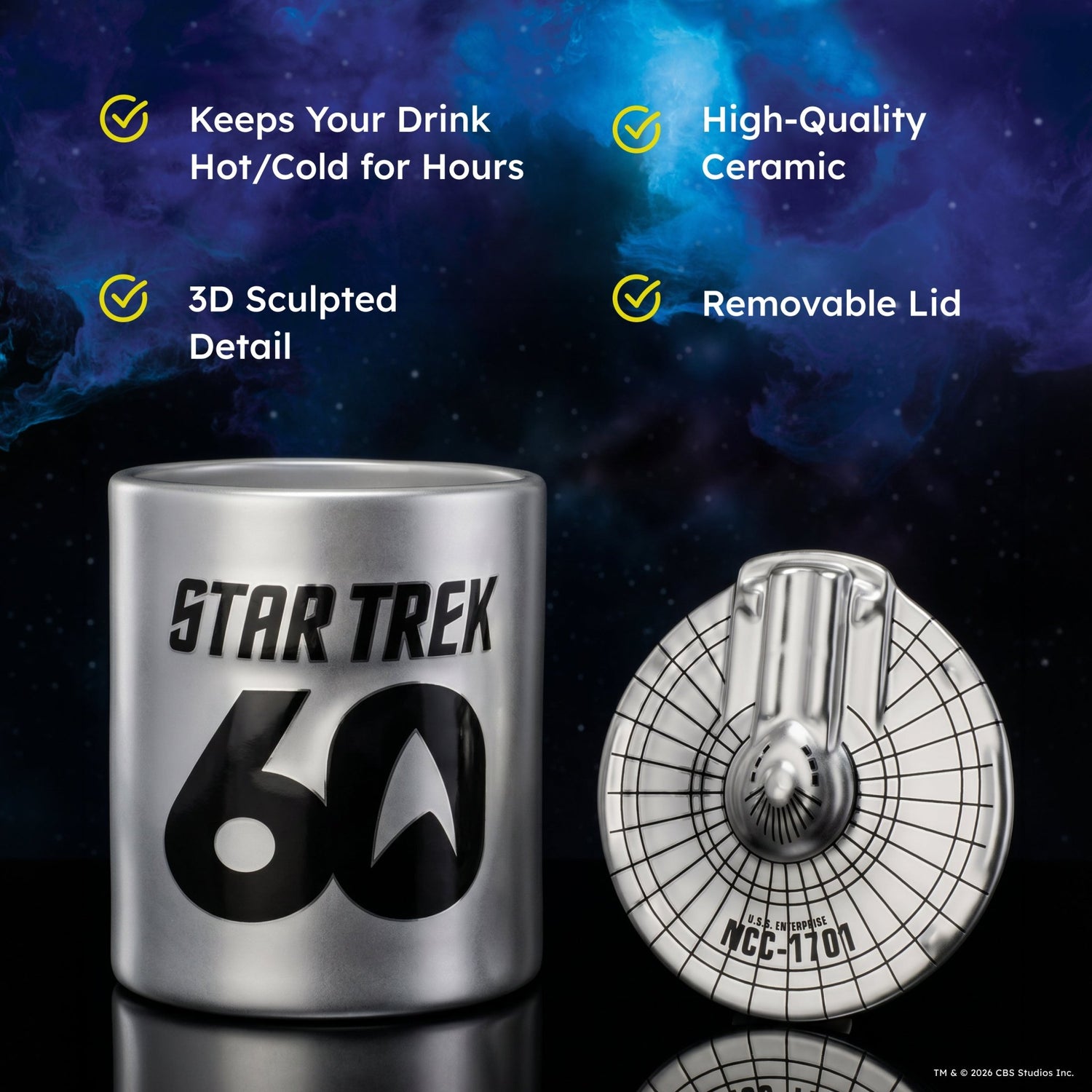 Star Trek 60th Anniversary Figural Mug - Paramount Shop
