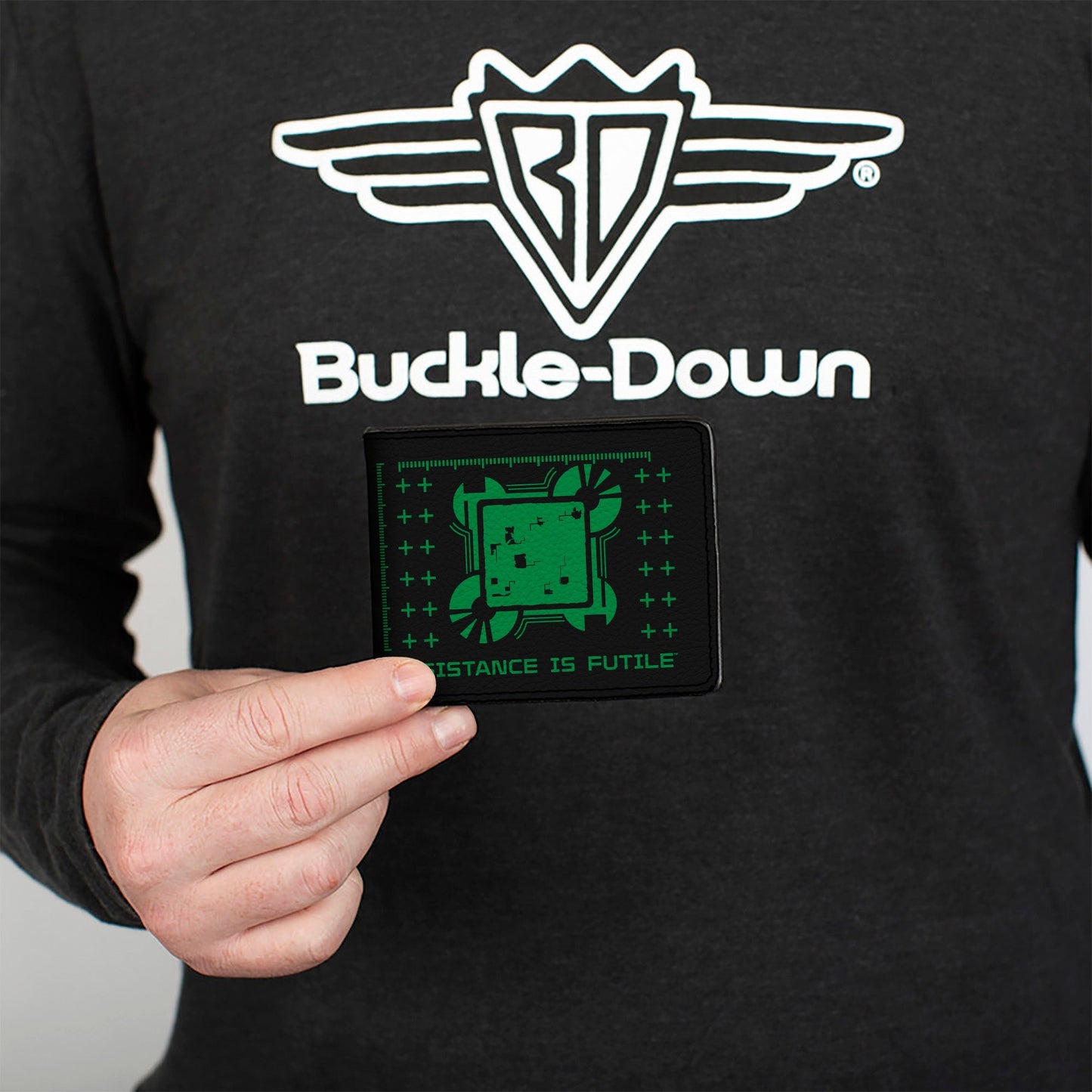 Star Trek Borg Cube Resistance Is Futile Bi - Fold Wallet - Paramount Shop