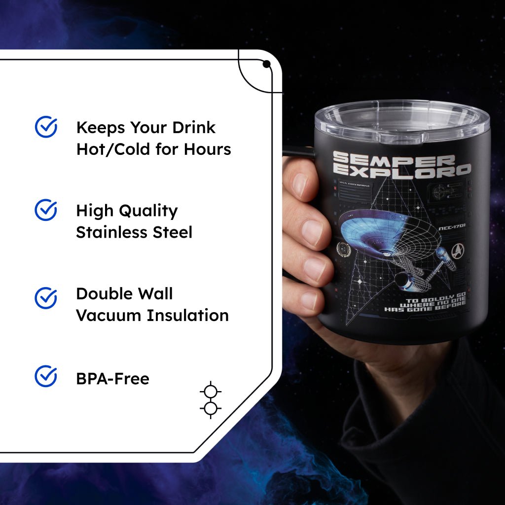Star Trek Captain Kirk Stainless Steel Mug - Paramount Shop
