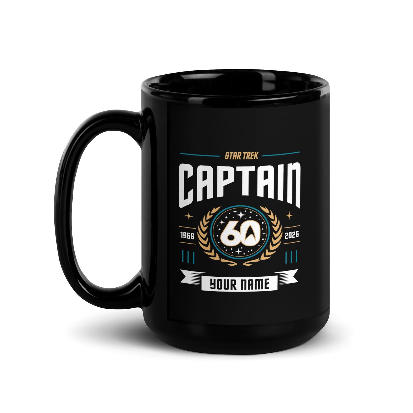Star Trek Captain Personalized Name Mug 60th Anniversary - Paramount Shop