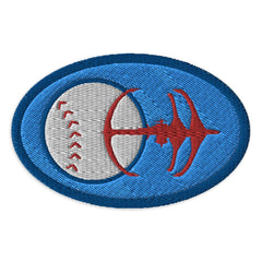 Star Trek: Deep Space Nine Parche oval bordado - Blanco / Ovalo - 4 en x 2.6 en