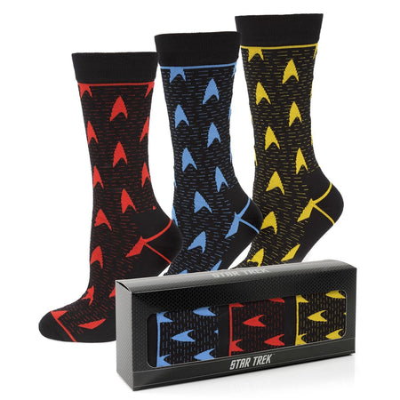 Star Trek Delta Shield Uniform 3 Pair Sock Gift Set - Paramount Shop