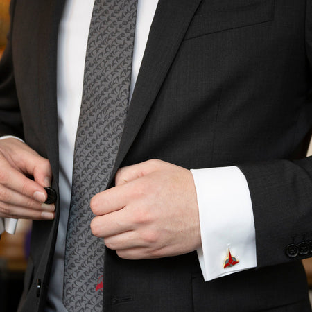 Star Trek Klingon Insignia Rhodium Plated Cufflinks - Paramount Shop