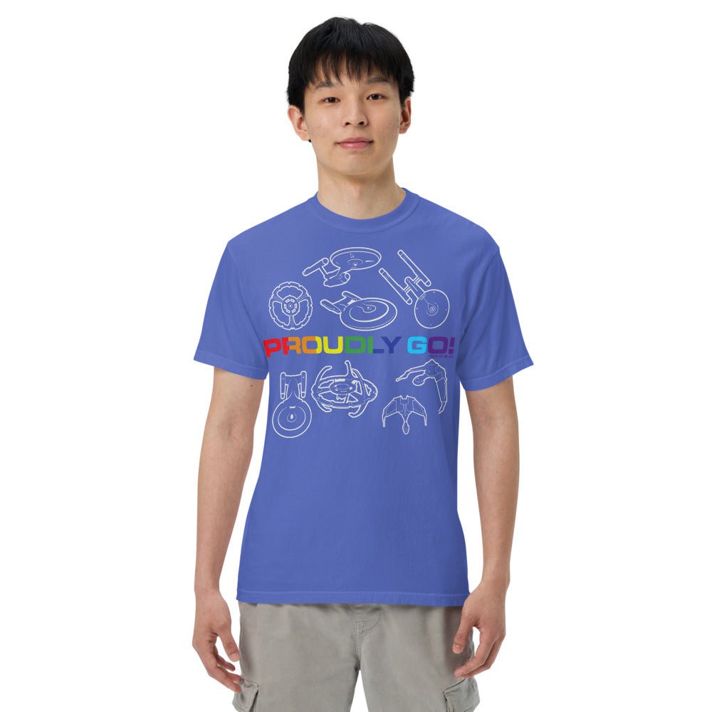 Star Trek Pride Starships Proudly Go! Comfort Colors T-Shirt - Paramount Shop