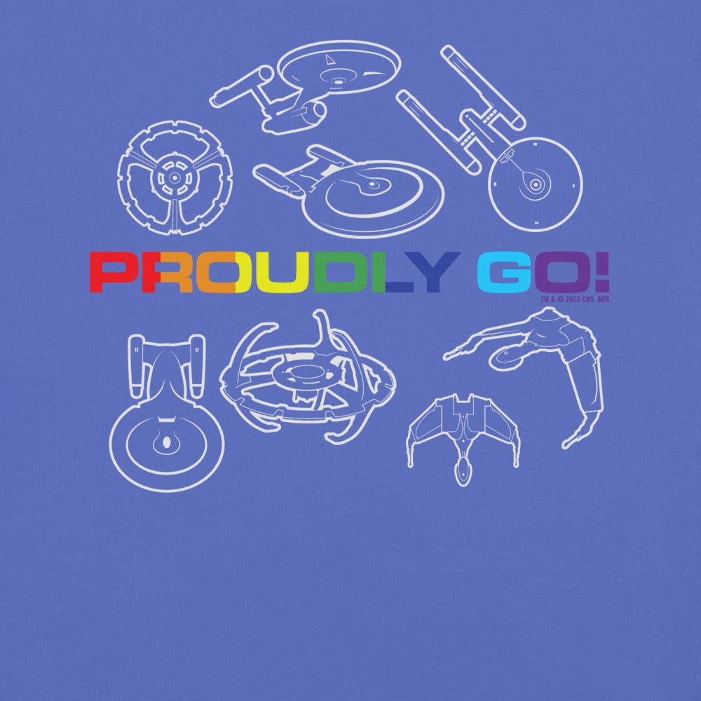 Star Trek Pride Starships Proudly Go! Comfort Colors T-Shirt - Paramount Shop