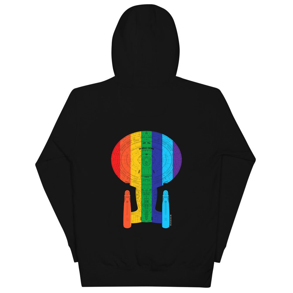 Star Trek Pride U.S.S Enterprise NCC 1701 - D Unisex Premium Hoodie - Paramount Shop