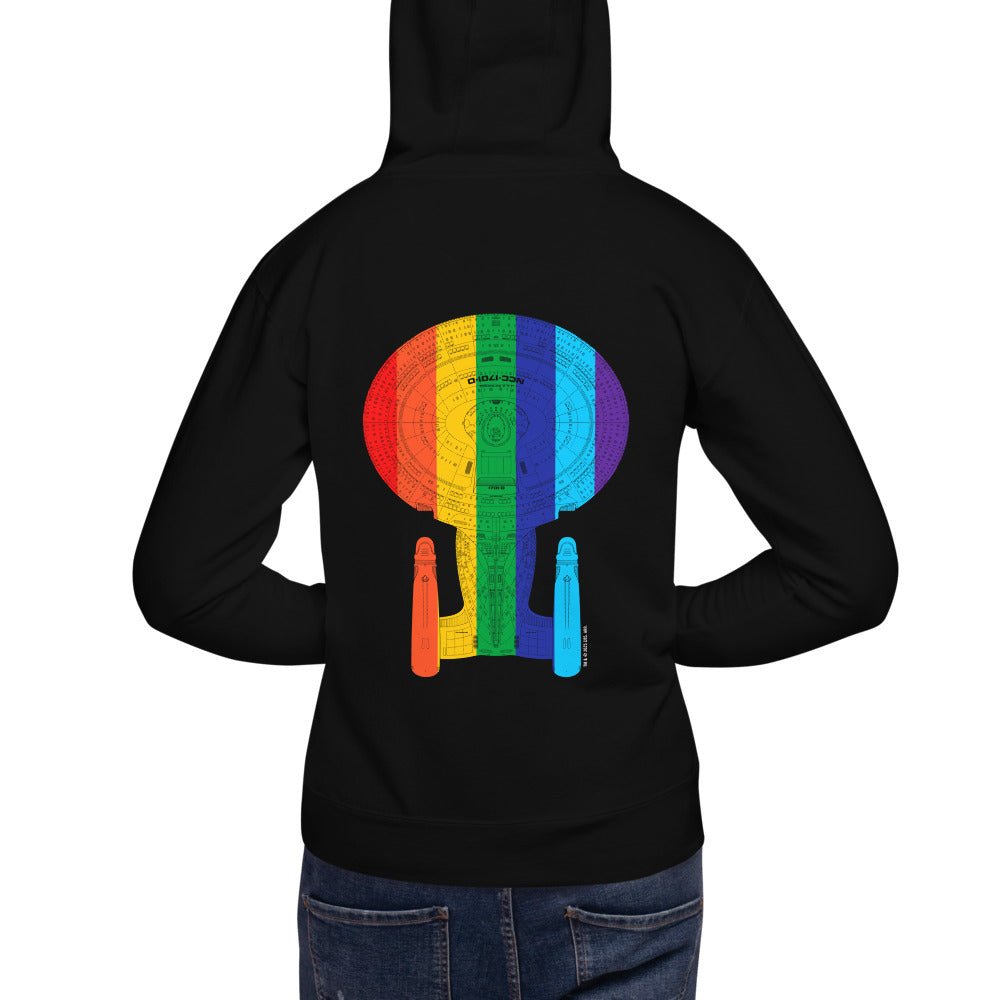Star Trek Pride U.S.S Enterprise NCC 1701 - D Unisex Premium Hoodie - Paramount Shop