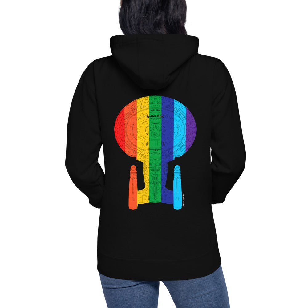 Star Trek Pride U.S.S Enterprise NCC 1701 - D Unisex Premium Hoodie - Paramount Shop