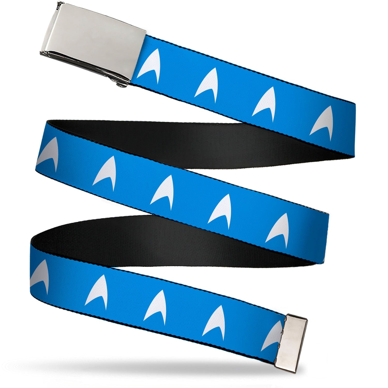 Star Trek Starfleet Insignia Chrome Buckle Blue Web Belt - Paramount Shop