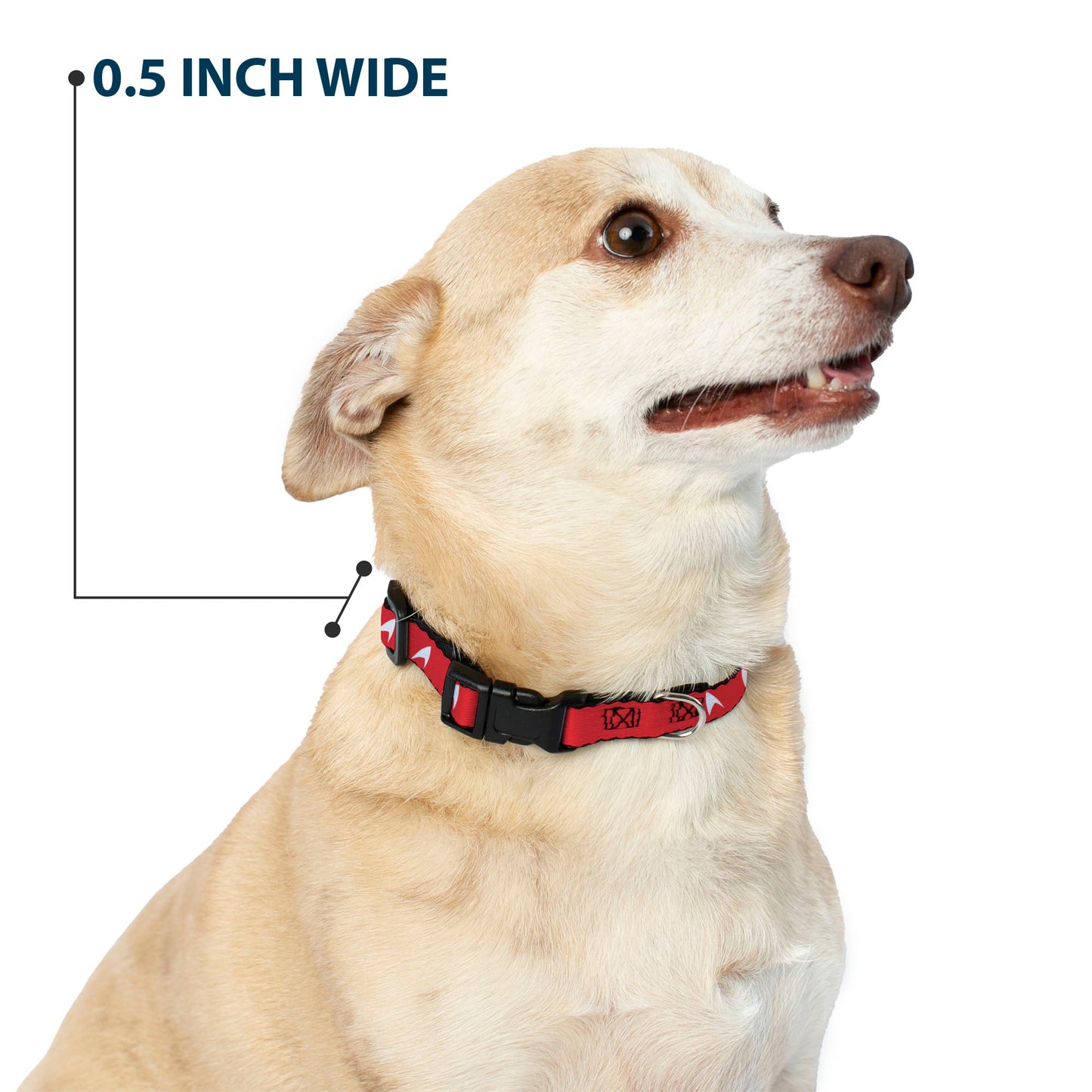 Star Trek Starfleet Insignia Red/White Plastic Clip Dog Collar - Paramount Shop