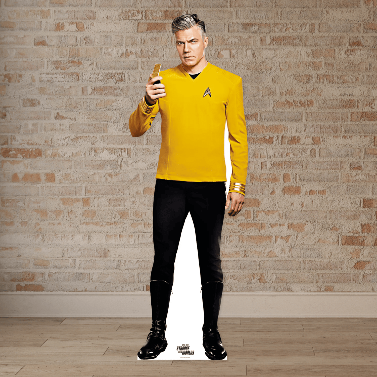 For Strange New Worlds Captain Pike Trousers Starfleet Spock Mens Pants Black - Foto 4