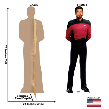 Star Trek: The Next Generation Commander Riker Life - Sized Cardboard Cutout Standee - Paramount Shop