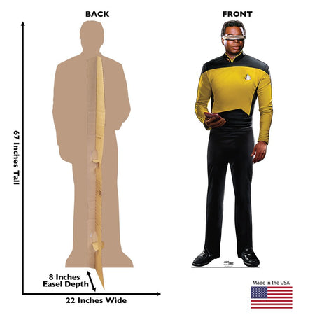 Star Trek: The Next Generation Geordi La Forge Life - Sized Cardboard Cutout Standee - Paramount Shop