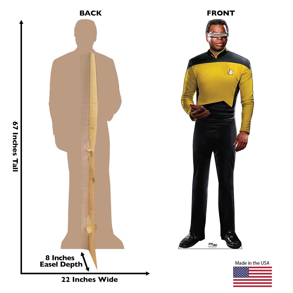 Star Trek: The Next Generation Geordi La Forge Life - Sized Cardboard Cutout Standee - Paramount Shop