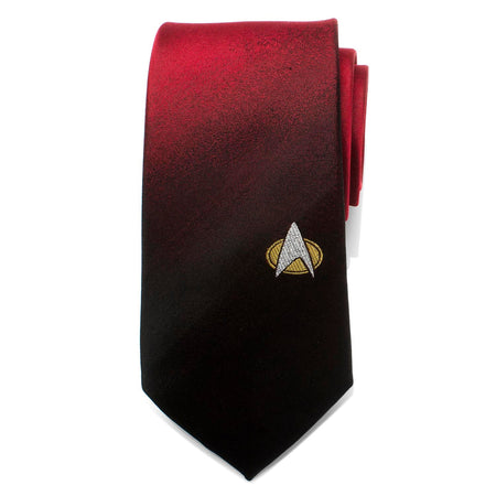 Star Trek: The Next Generation Shield Red Ombre Men's Tie - Paramount Shop