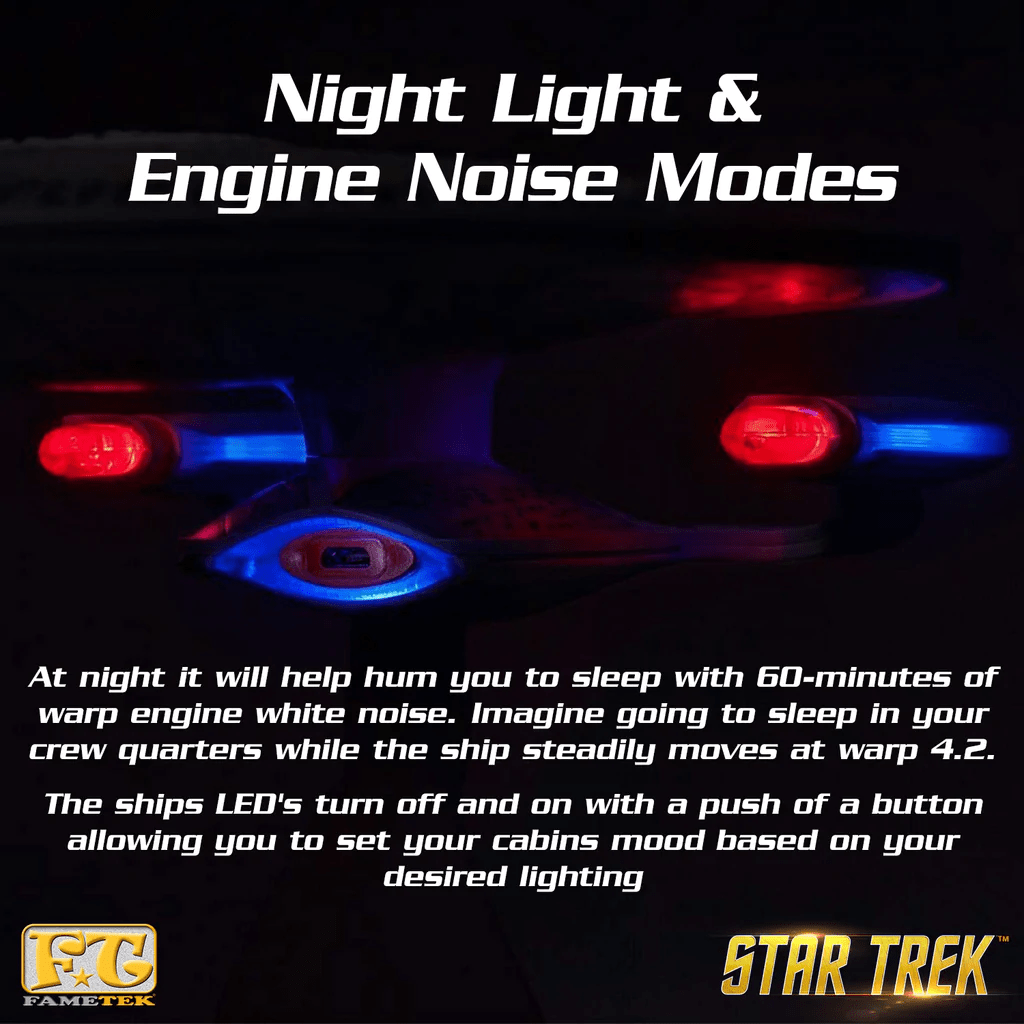 Star Trek: The Next Generation U.S.S. Enterprise NCC - 1701 - D Bluetooth¬Æ Speaker With Sleep Machine, LED's & Sound Effects - Paramount Shop