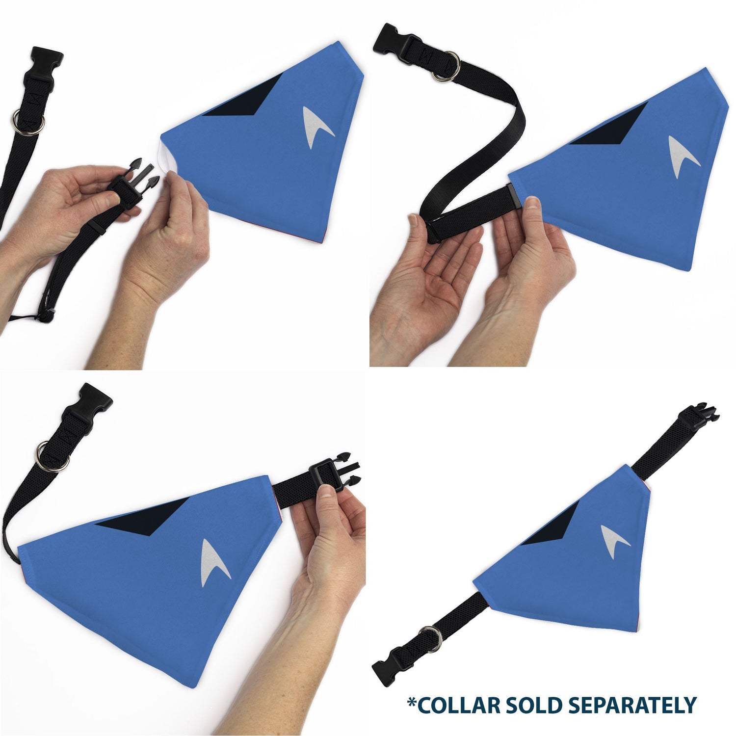 Star Trek TOS Blue Starfleet Uniform Over - Collar Pet Bandana - Paramount Shop